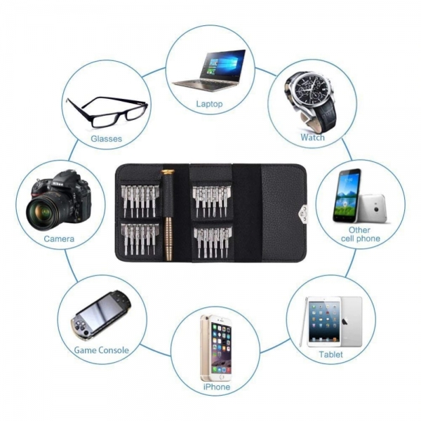  Набор инструментов 25 в 1 для ремонта мобильного телефона,камеры,очков,часов,ПК ноутбуков