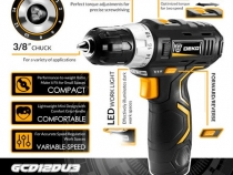 DEKO GCD12DU3 12V MAX 3.8-Inch Cordless Drill
