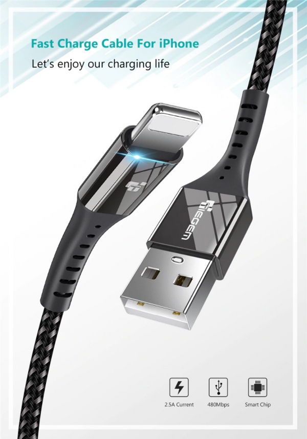 USB кабель для iPhone 8/8 Plus/X/6/6s/6 Plus/5/5s/5c