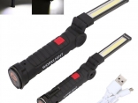 Портативный светодиодный фонарик USB магнитное основание 5 режимов