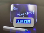 Цифровой светодиодный будильник флуоресцентный с доской для сообщений USB 4 порта