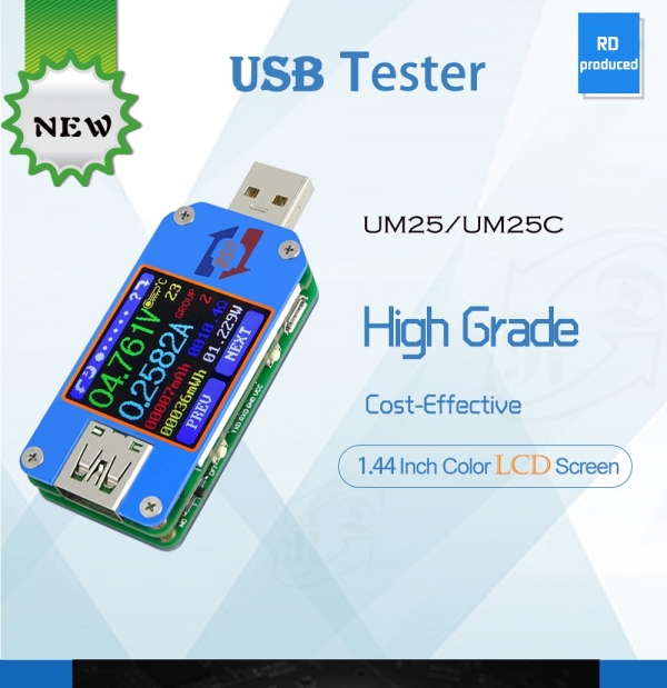 USB тестер UM34/UM34C, UM24/UM24C, UM25/UM25C DC 