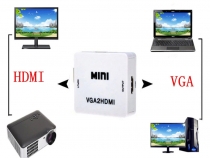 Мини VGA в HDMI с аудио конвертер 1080P