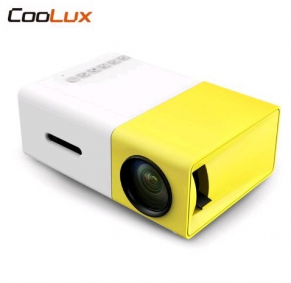 Coolux YG-300 домашний мини светодиодный проектор 400-600 люмен 320x240 p Видео 1920x1080 пикселей