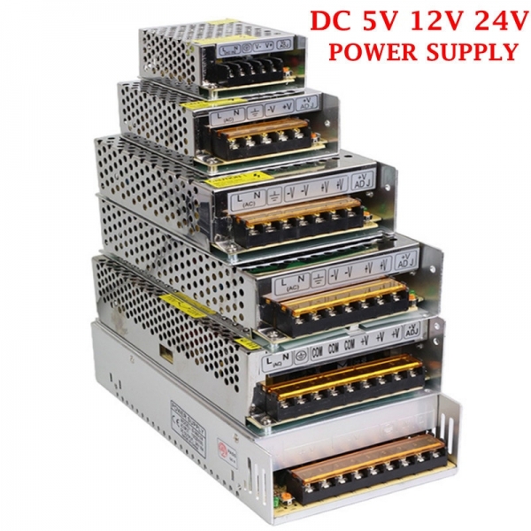 Блок питания (драйвер) для светодиодных лент и линеек AC 110-220 V DC/DC 5 V, 12 V, 24 V / 1A, 2A, 3A, 5A, 10A, 15A, 20A, 30A, 50A