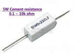 Резисторы керамические цементные от 0,1 Ом до 10 кОм 5W