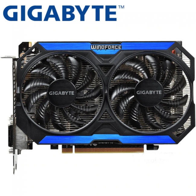 Видеокарта GIGABYTE GeForce GTX 960, GV-N960OC-2GD, 2ГБ, GDDR5, 128 бит