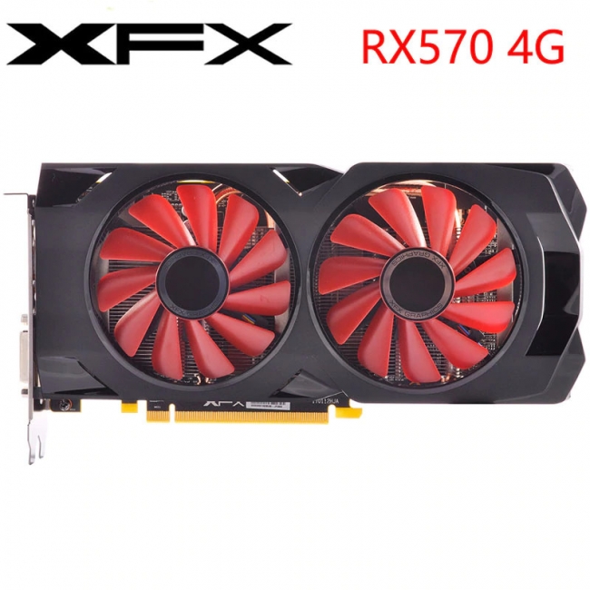 Видеокарта XFX AMD Radeon RX 570, RX-570P427D6, 4ГБ, GDDR5, 256 бит