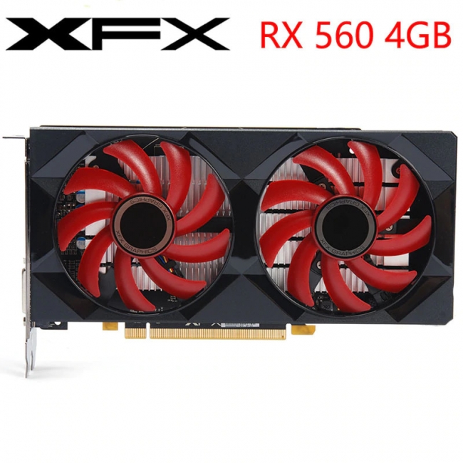 Видеокарта XFX AMD Radeon RX 560, RX-560P45VG, 4ГБ, GDDR5, 128 бит