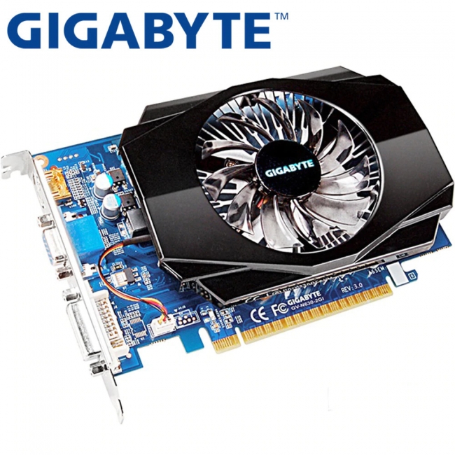 Видеокарта GIGABYTE GT 630, GV-N630-2GI, 2ГБ, GDDR3, 128 бит