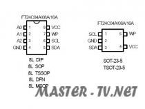 Микросхема FT24C16A-USR-T EEPROM (распиновка)