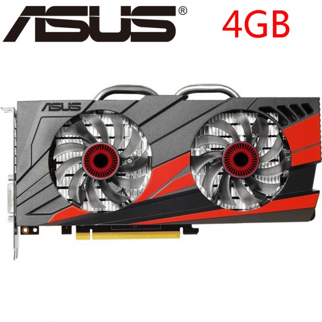 Видеокарта ASUS GeForce GTX 960, GTX960-DC2OC-4GD5-SI, 4ГБ, GDDR5, 128 бит