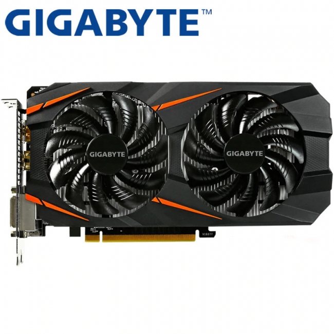 Видеокарта Gigabyte GeForce GTX 1060, GV-N1060WF2OC-3GD, 3ГБ, GDDR5, 192 бит