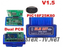 Автосканер ELM327 Bluetooth v1.5 чип PIC18F25K80 (2 платы)
