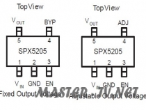 SPX5205M5-3.3 Стабилизатор напряжения +3.3В 150мА распиновка